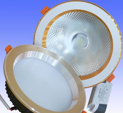 【高富帅 COB系列 LED8寸40w筒灯 台阶白加金青铜色象】价格_厂家_图片 -